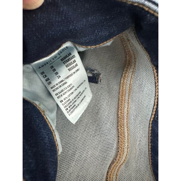 American Eagle Dark Wash Distressed Jean 20R - Picture 9 of 9